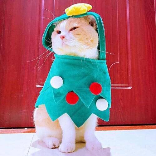 Pet Christmas Cloak Shawl Funny Christmas Kitten Puppy Clothes Costume Dog Cat Dressing Accessories