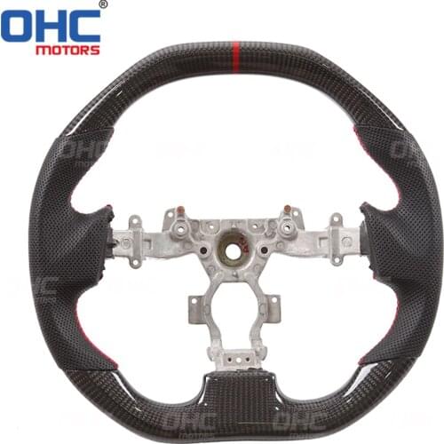 Real Carbon Fiber steering wheel for GT-R R35 Sky-line Flat Bottom