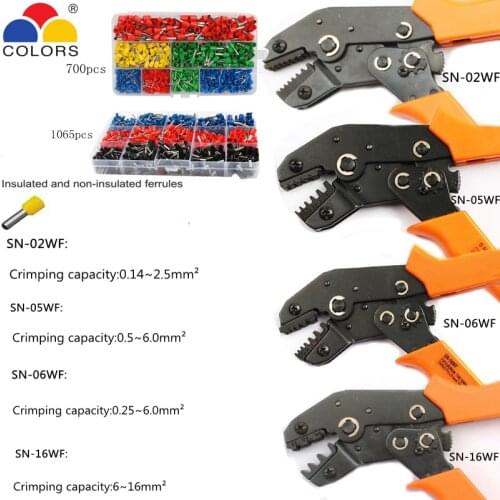 SN-02WF SN-05WF SN-06WF SN-16WF MINI EUROP STYLE crimping tool crimping plier 0.25-6mm2 multi tool tools hands