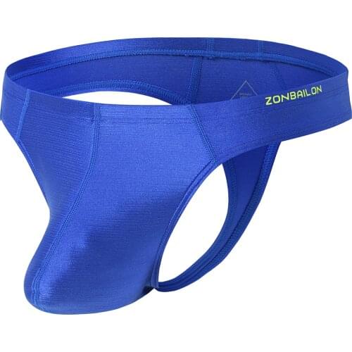 2021 New Mens Sexy Bikini T-Back Bulge Penis Pouch Mankini Funny Thongs Lingerie Low-waisted G-Strings 7 Colors Selectable