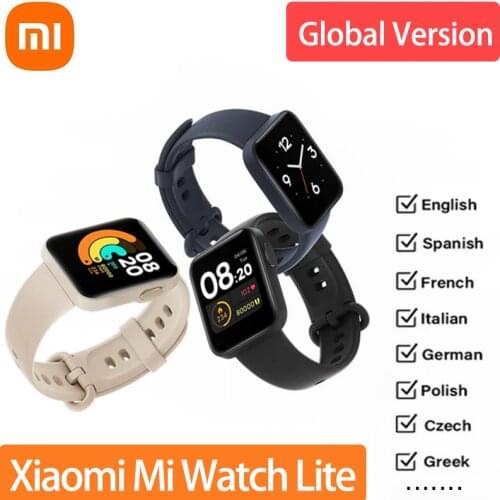 Global Version Xiaomi Mi Watch Lite 1.4 Inch GPS 5ATM Waterproof Smart Watch Fitness Heart Rate Monitor Touch Screen Mi Band