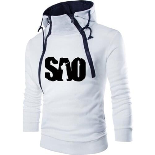 2021 SAO Sword Art Online Printed Spring Autumn Fashion Casual SweatMen Zip hoodie Fashion casual Sportswear