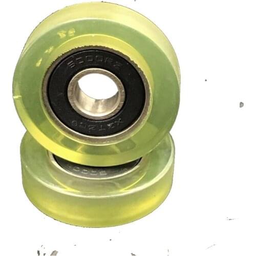 1PCS 17 * 50 * 18 Poliuretano PU, Mancais 6203, Rodas Revestidas de Borracha Para Resistência ao Desgaste, Mancais de Polia, Ro