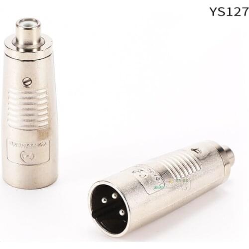 1Pcs Yongsheng YS124/126/127 RCA female to XLR female conversion plug audio speaker accessories HIFI