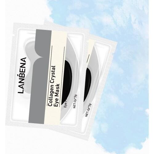 10PCS=5 Pairs LANBENA 24K Gold Eye Mask Collagen Eye Patches Dark Circle Puffiness Eye Bag Anti-Aging Wrinkle Firming Skin Care