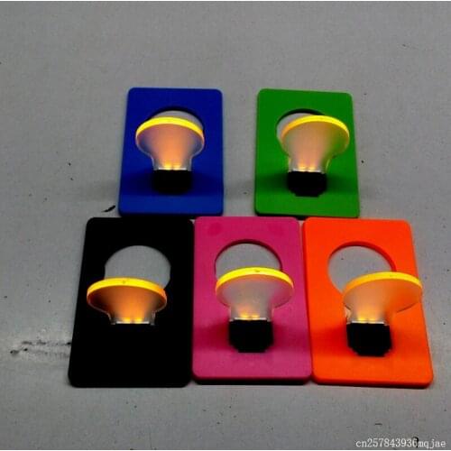 100pcs Mini Wallet Led Lamp Pocket Credit Card Size Portable LED Night Light Lamp Party Decoration