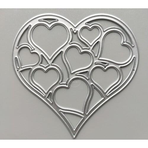 2021 Heart Shaped Metal Cutting Dies DIY Scrapbooking Paper Photo Album Crafts Mould Cards Embossing Mold Stencils for Decor