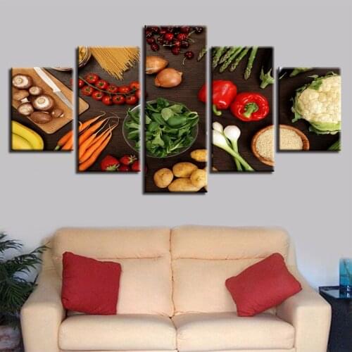5Pieces Vegetable Mushroom Kitchen decor diamond Embroidery 5d diy diamond painting full square round drill cross stitchZP-2098