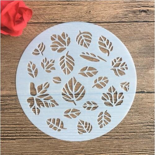 6 inches Circle mold DIY Pattern hollow template Stencils cake baking sugar powder sieve mold graffiti drawing tiles Stencils-5