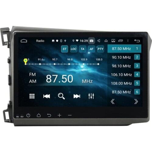 DSP PX6 6-Core 10.1" Android 10 Car Radio DVD GPS for Honda Civic 2012 2013 2014 2015 Bluetooth 5.0 WIFI CarPlay