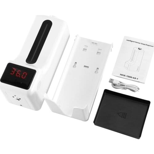 K9 K9pro Non-Contact Wall-Mounted Digital Infrared Thermometer with 1000ml Automatic Sensor Soap Dispenser + 160cm Tripod Stand