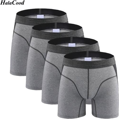 4Pcs/lot Mens Underwear Boxers Men Cotton Casual Boxer Shorts Solid Underpants Comfortable Breathable Homme Slip Boxer Plus Size