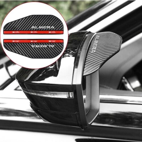 Car Rear view Mirror sticker rain eyebrow for Nissan Almera accessories