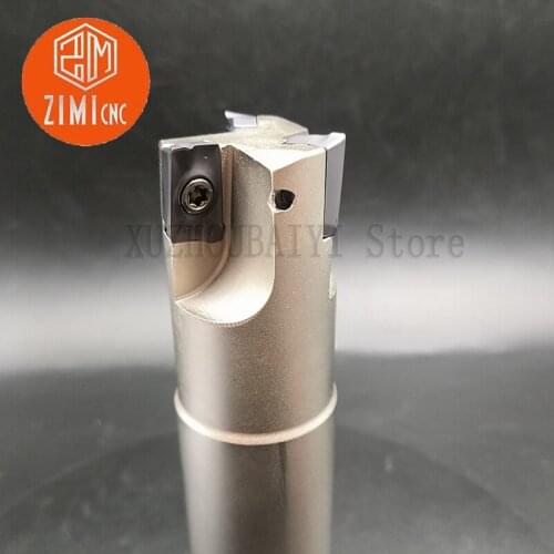 1pcs 400R C32-32-150 3T indexable end mill holder + 10pcs APMT1604 R0.8 90 degree square shoulder milling cutter