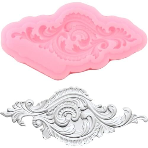 DIY Sugarcraft Border Silicone Mold Scroll Relief Cupcake Topper Fondant Cake Decorating Tools Candy Chocolate Gumpaste Moulds