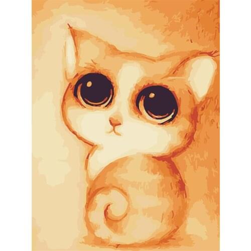 Little Cat Painting By Numbers For Adults Heart Balloon Landscape Diy Oil Paints Handpainted Home Decoration Wall Artcraft Gift