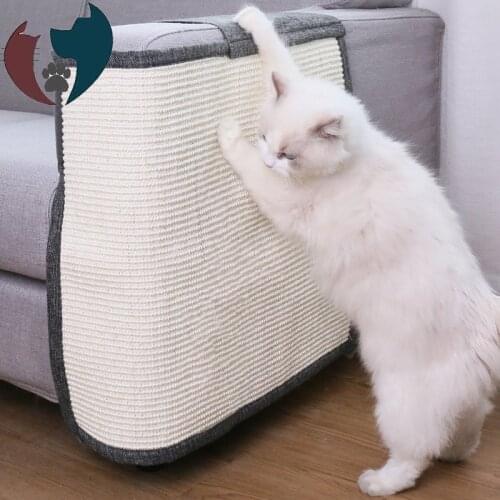 Cat Kitten Scratch Board Sisal Scratcher Mat Cat Foot Chair Scratching Invisible Nail Post Supplies Furniture Protect Pad Toys