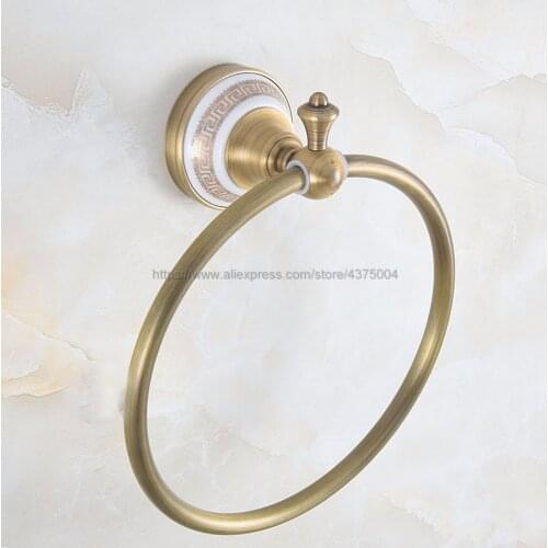 Towel Rings Antique Brass Towel Ring Towel Holder Bath Towel Bar Bathroom Accessories Home Decoration Nba575