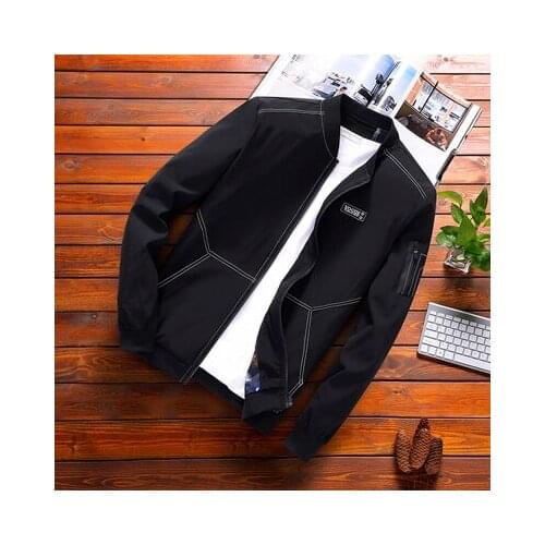 Mens Bomber Jacket Fashion Men Streetwear Hip Hop Coats Man Solid Color Windbreaker Slim Baseball Jackets Clothing 8XL