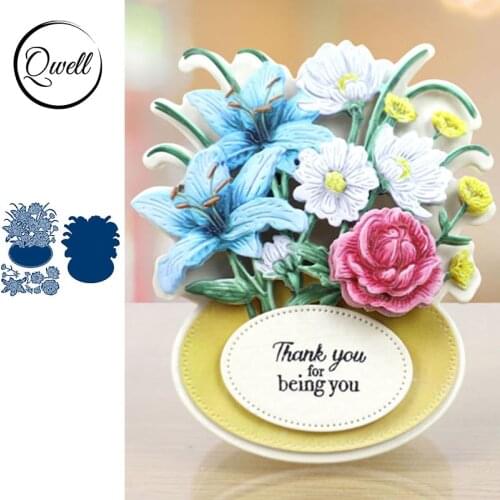 QWELL Flower Metal Cutting Dies for Scrapbooking and Card Making Paper Embossing Craft New 2019 die cuts