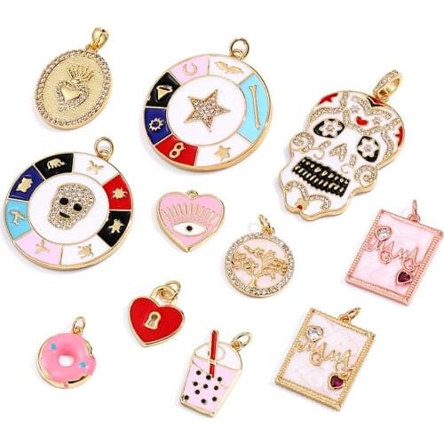 Heart Loving And Skull Cute Charm Designer Diy Jewelry Making Supplies For Earrings Necklace Bracelet Accessories Wholesale