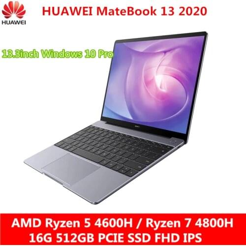 HUAWEI MateBook 13 2020 laptop Ryzen 5 4600H/Ryzen 7 4800H 16G 512GB PCIE SSD FHD IPS ultrabook