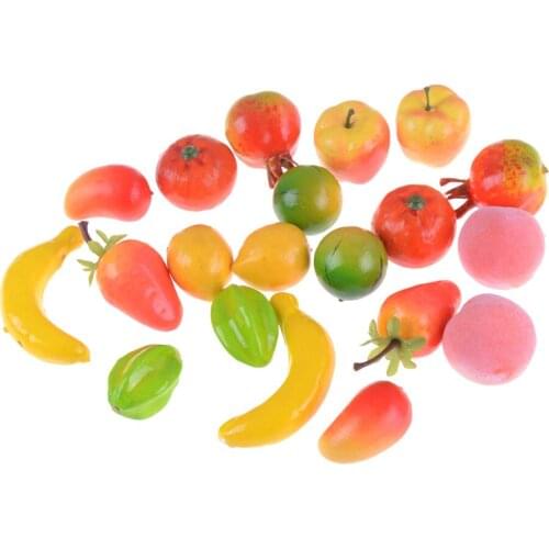 New 10 Pieces/lot 1:12 Scale Dollhouse Miniatures Accessories Mini Fruits Vegetable Food Doll Room Decor Kits Wholesale