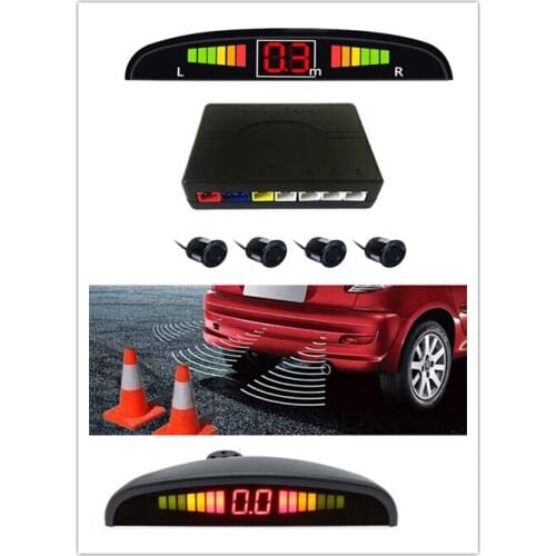 Car Parktronic LED Parking Sensor With 4 Sensors Reverse Backup Car Parking Radar Monitor Detector System