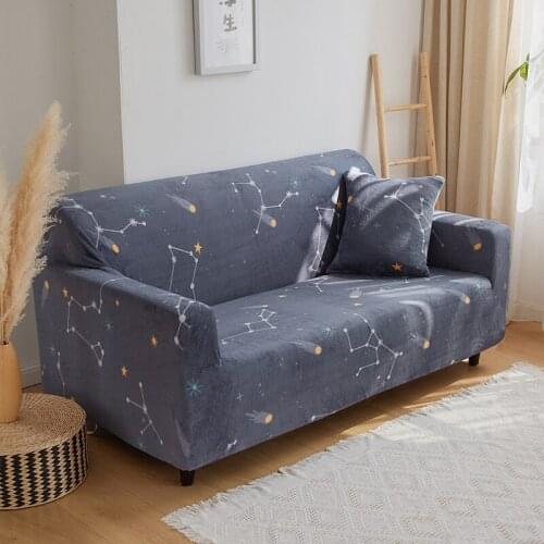 Printing Plush Thicken Elastic Couch Cover Universal Sectional Slipcover 1/2/3/4 Seater Stretch Sofa Cover for Living Room