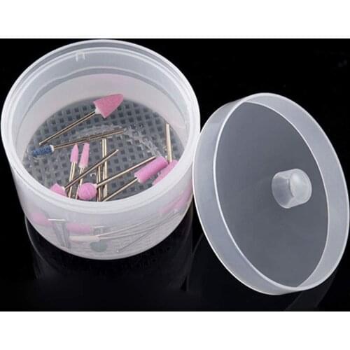Plastic Sterilizer Box Bowl Nail Drill Bits Clean Sterilizing Tray Pot Pedicure Manicure Storage Container for Nail Art Tools