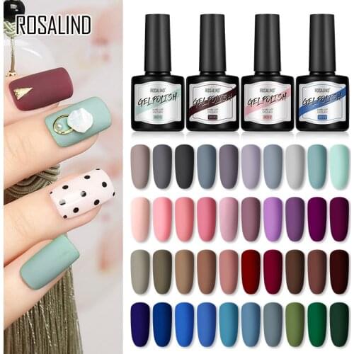 ROSALIND Esmalte Semi Permanent Hybrid Varnishes Gel Nail Polish UV Glitter For Manicure Art Design Soak Off Need Base Top 8ML