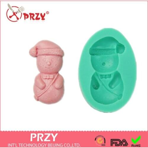 Christmas Snowman Baby Modelling Chocolate Silicone Mold Fondant Cake Decoration Tools Mold Candy Mold Moulds Silicone Rubber