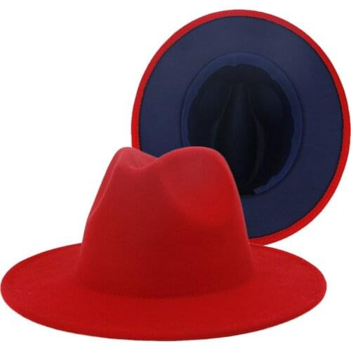 Best Packing Classic British Fedora Patchwork Hat Men Women Woolen Jazz Panama Winter Felt Hats Fashion Wholesale Church Party