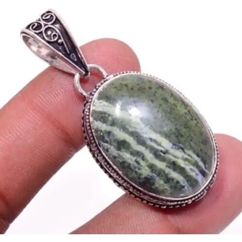 Silver Line Pendant Silver Overlay over Copper , 51 mm, P5612