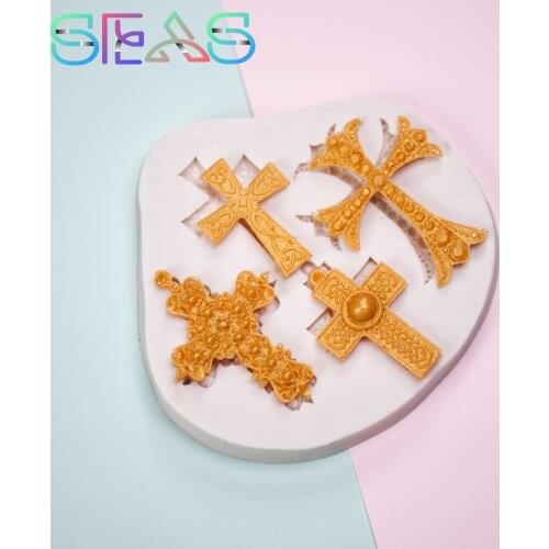 Cross Silicone Molds Cake Mold Decorating Tools Chocolate Resin Molds Pastry Tools Accessories Jelly and Candy Mold