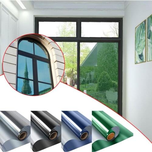 Mirror Reflective Tint One Way Window Privacy Film Sun Blocking Heat Control Vinyl Anti Uv Window Stickers For Home Office #W3