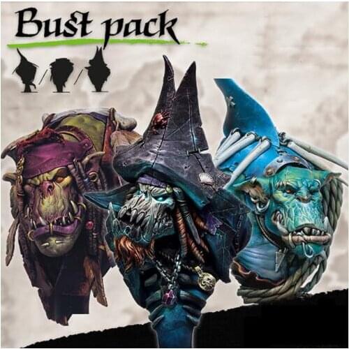 1/10 Orc include 3 BUST 60mm bust (NO rope ) toy Resin Model Miniature Kit unassembly Unpainted