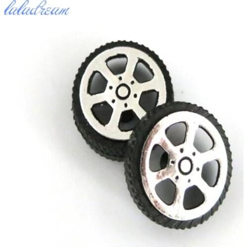 10pcs/lot 1.9*6.7*20mm mini plastic wheel diy model wheels car tire