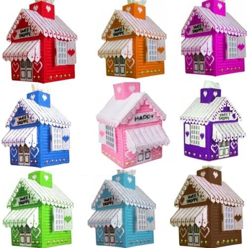 3D cross stitch Coasters chinese cross stitch kit Needlework,DIY 3D Volume tissue boxes,Has been cut