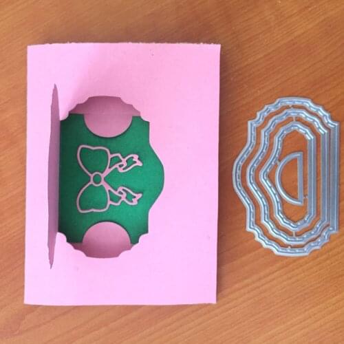 4pcs/Set Frame Metal Cutting Dies Stencil for DIY Scrapbooking Album Embossing Paper Card Decorative Craft Carbon Steel Die Cuts