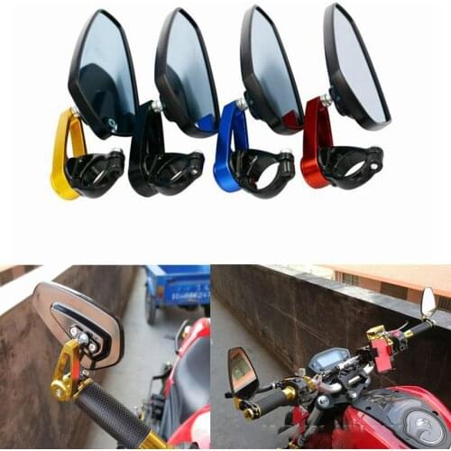 7/8" 22mm Bar End Rear Mirrors Motorcycle Accessories Motorbike Scooters Rearview Mirror Side View Mirrors Moto for Cafe Racer