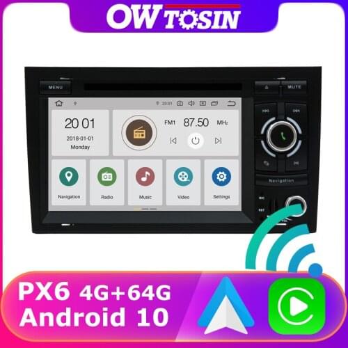 Android 10 PX6 4G+64G For AUDI A4 SEAT Exeo S4 RS4 8E 8F B9 B7 RNS-E Car GPS Navigation Radio Auto Stereo Bluetooth 5.0 DAB WiFi