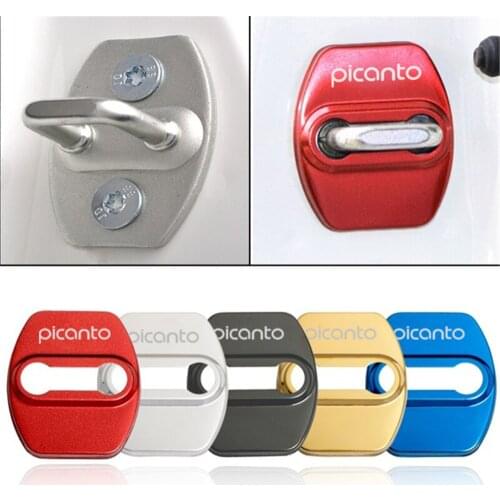 Car Styling Auto Door Lock Cover Car Sticker Case For KIA Picanto 2017 2018 2019 Car Accessories