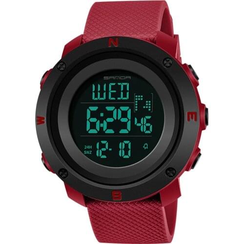 SANDA Sports Mens Watches Waterproof G Shock Countdown LED Digital Military Watches Male Clock Chronograph Relogio Masculino