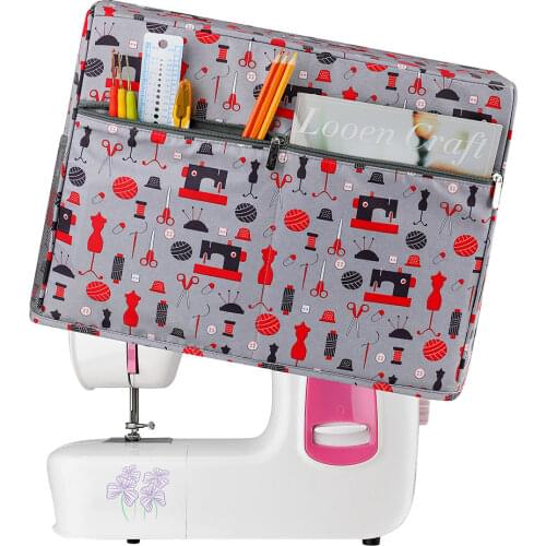 NEW Dust Cover For Sewing Machine Waterproof Durable Cloth Protective Cover With Many Pockets Sewing Accessories Storage Bag