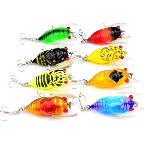 1PCS Cicada 5.9g 4cm Perch Insect Lure Bait Fishing Lure Treble Barb Hook Fishing Tackle Artificial Bait Fishing bait Accessorie