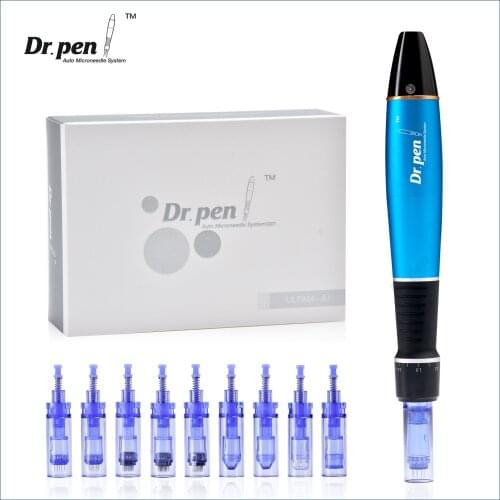 Dr Pen Ultima A1 with 12Pcs Cartidges Kit Microneedling Professional Derma Pen Wireless Micro Needles Pen Home Skin Care Device