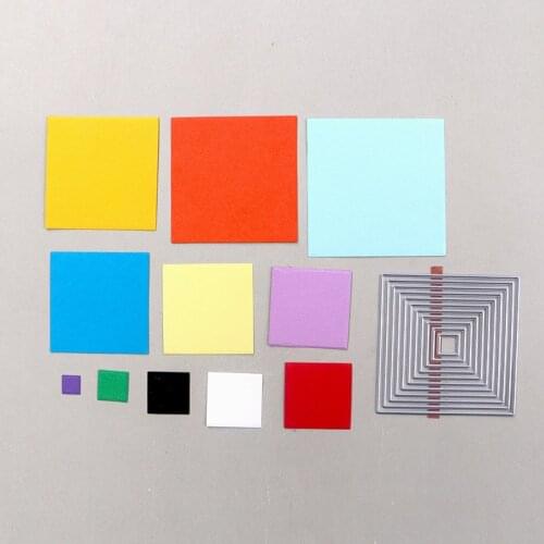 DUOFEN METAL CUTTING DIES square frames set stencil DIY Scrapbook Paper Album 2019 new