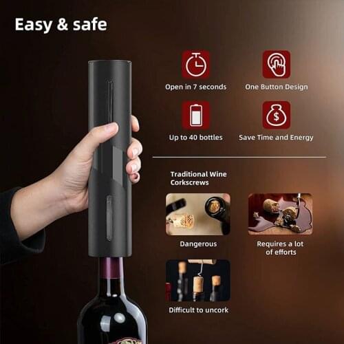 Electric Bottle Opener Wine Bottle Openers Set With USB Charging Line For Red Wine Foil Cutter Set Kitchen Tool Can Opener