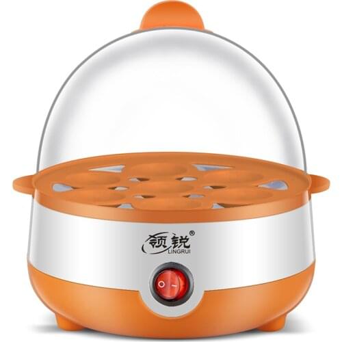 ZK30 Rapid Heating Single-Layer Electric Egg Cooker 7 Eggs Capacity Boiler Steamer Pan Portable Breakfast Kitchen Cooking Tools
